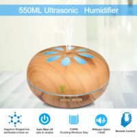 Diffuserlove 550ML Essential Oil Diffuser Humidifiers Wood Grain ...
